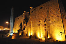 Luxor Temple lit up at night