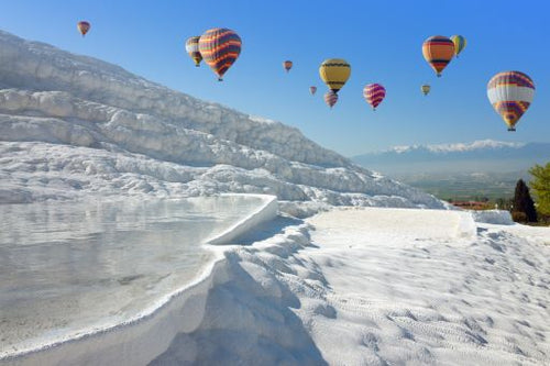 Pamukkale Balloons over White Terraces 