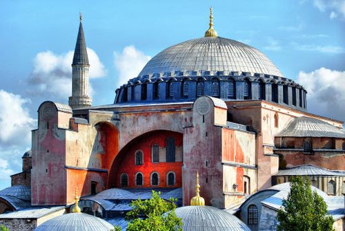 Close up view of Hagia Sophia 