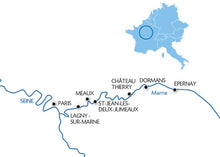Cruise on the Marne-Rhine canal from Epernay to Paris (port-to-port cruise)